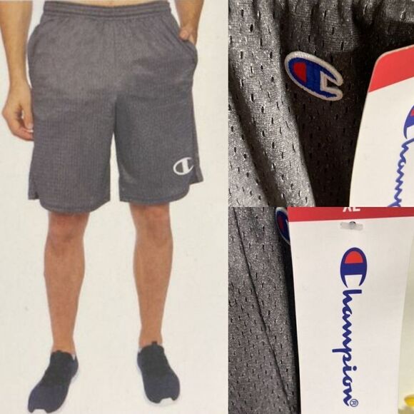 NEW XL CHAMPION MEN'S gray ATHLETIC RUNNING basketball shorts EXTRA LARGE NWT - Picture 1 of 5